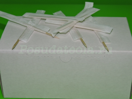 Зубочистки 65 мм деревянные в индивидуальной упаковке в бумаге 1000шт/уп 50 уп/кор